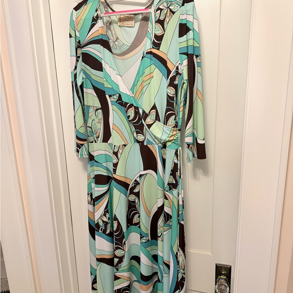 Retro Wrap Pucci Style Dress